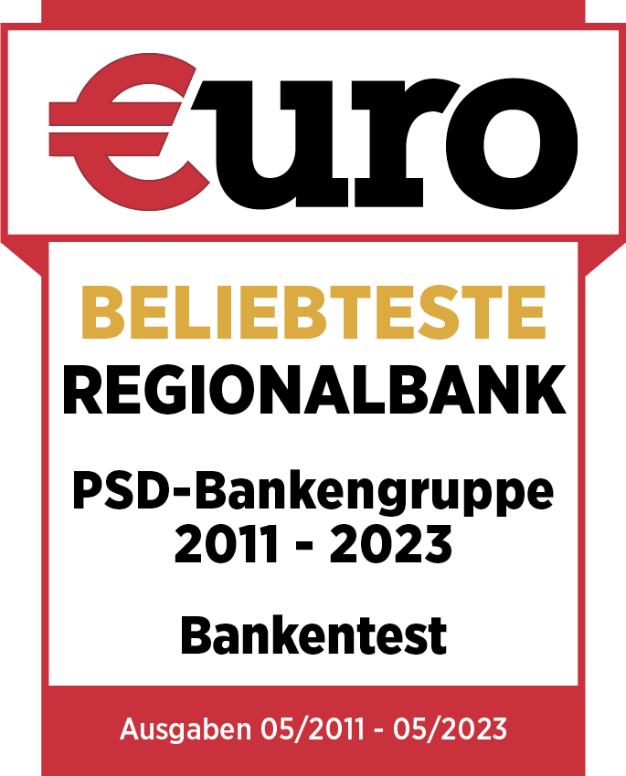 Siegel: €uro beliebteste Regionalbank 2011 - 2022