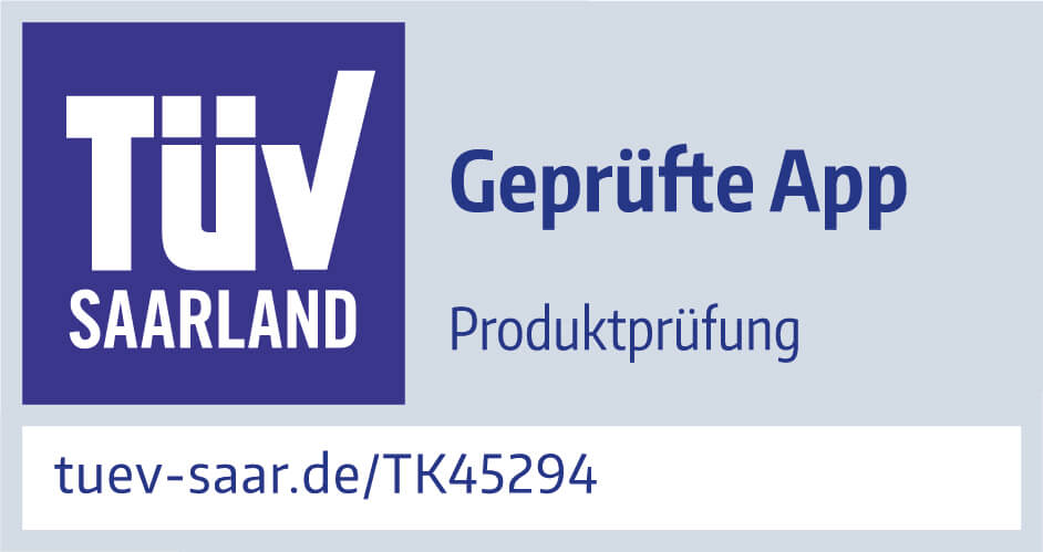 Siegel: TÜV Saarland Banking App